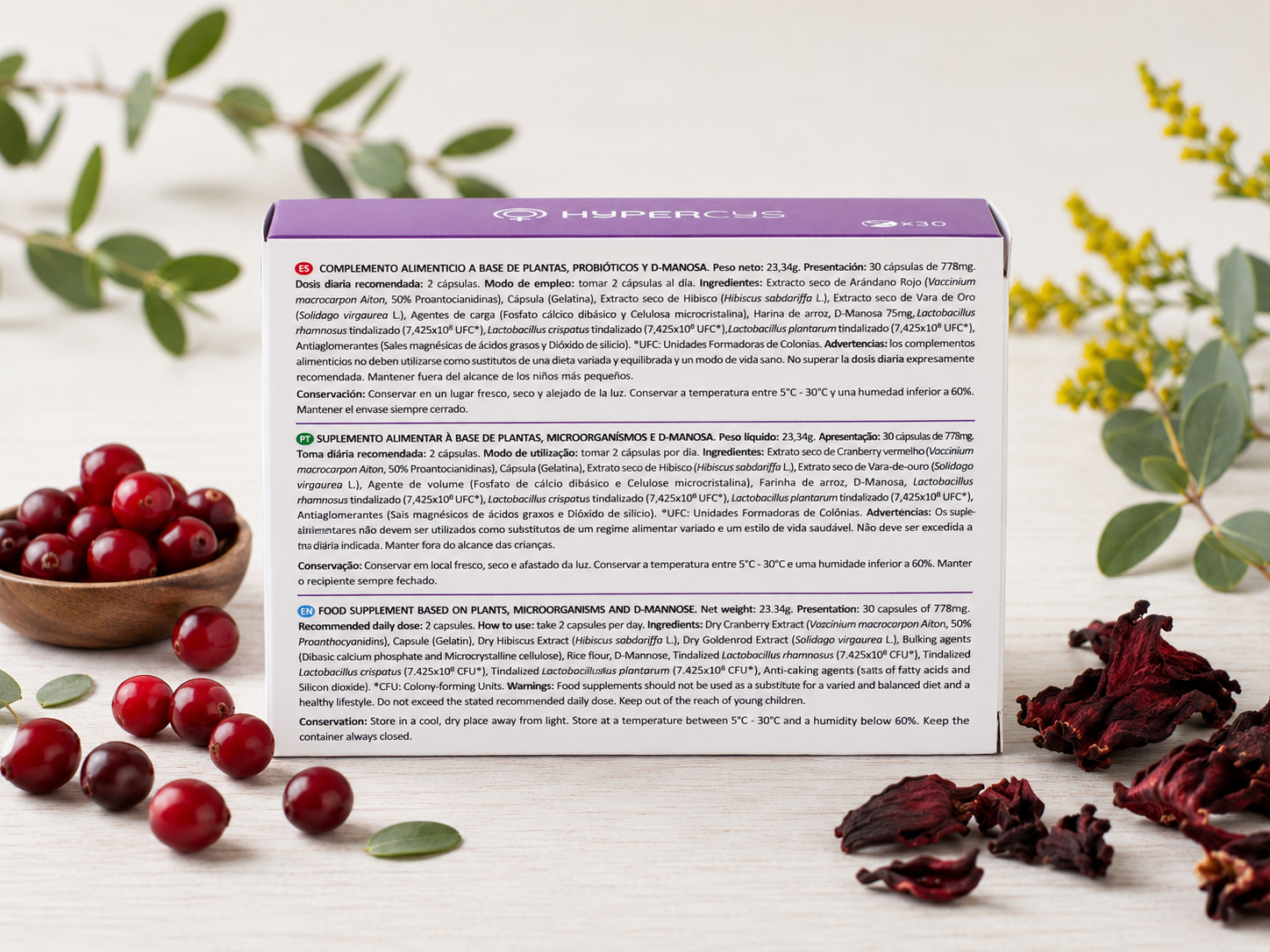 HyperCys Dr. Postius complemento alimenticio para el bienestar urinario