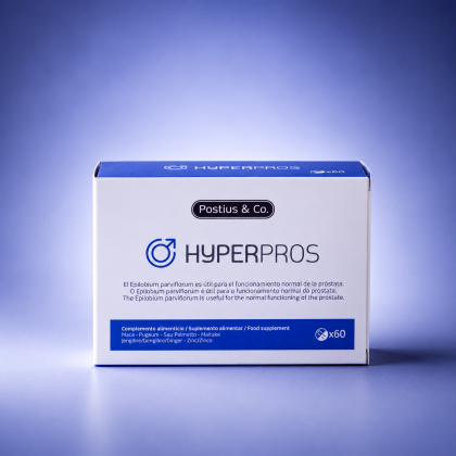 HyperPros Dr. Postius complemento alimenticio para la salud de la próstata y el bienestar masculino.