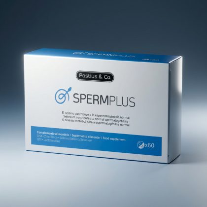 SpermPlus Dr. Postius complemento alimenticio para la fertilidad masculina y la calidad del esperma.
